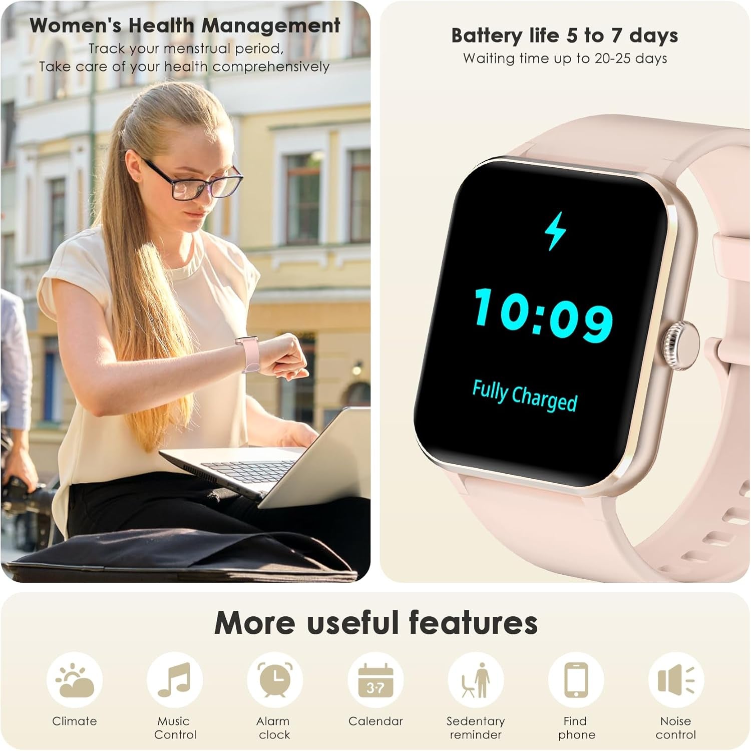 2024 Fitness Smartwatch – Calls, Health Monitor, Waterproof - Bela Fils BoutiqueBela Fils Boutique